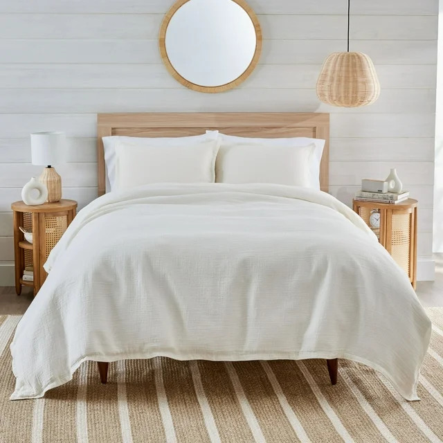 Better Homes & Gardens 3-Piece Ivory/White Crinkled Gauze Duvet Set, Adult King | Walmart (US)