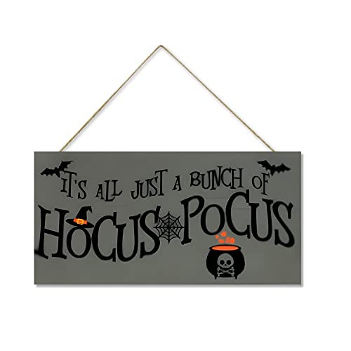 Halloween Door Decorations,Halloween Hocus Pocus Sign Wall Sign Front Door,Halloween Home Outdoor Wa | Amazon (US)