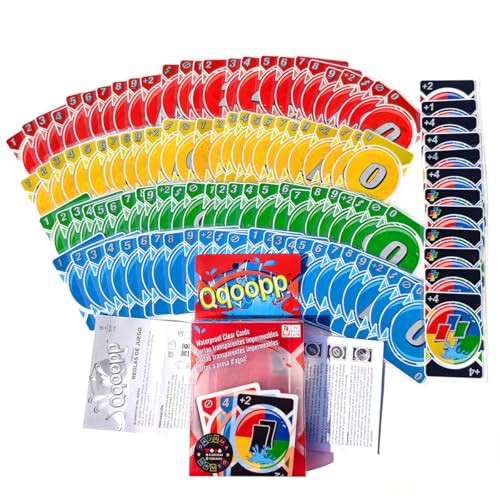 Waterproof Clear Plastic Card Game Full Deck, Family Party Card Game for 2-10 Players, Outdoor Travel Pool Beach | Amazon (US)