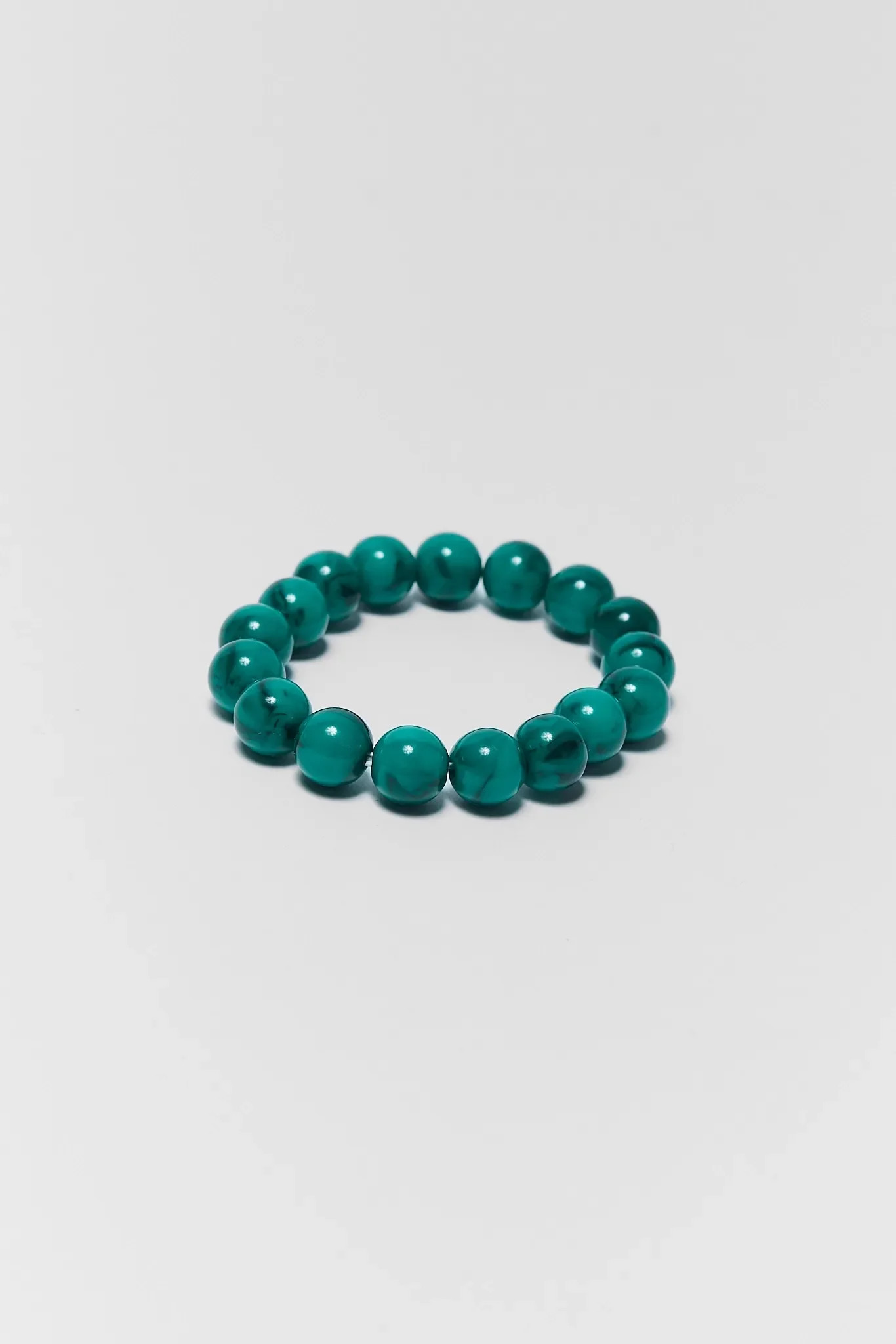 Teal Beaded Stretch Bracelet | Avara