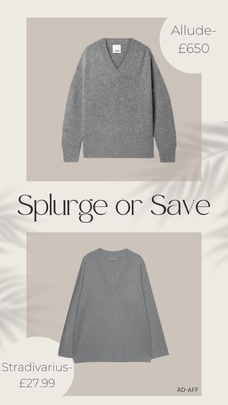 Splurge or Save 🩶
Grey V Neck jumper 🩶

#LTKsalealert #LTKeurope #LTKstyletip