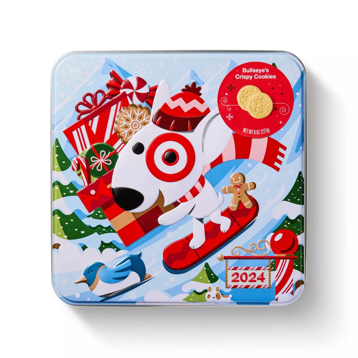 Christmas Bullseye's Sugar Cookies 2024 Collectible Tin - 8oz - Favorite Day™ | Target