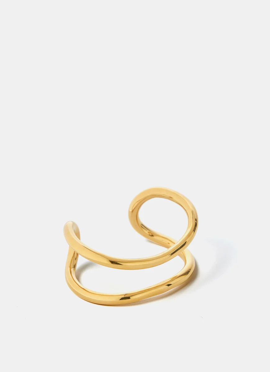 Gold Plated Cuff Bangle | Mint Velvet (US)