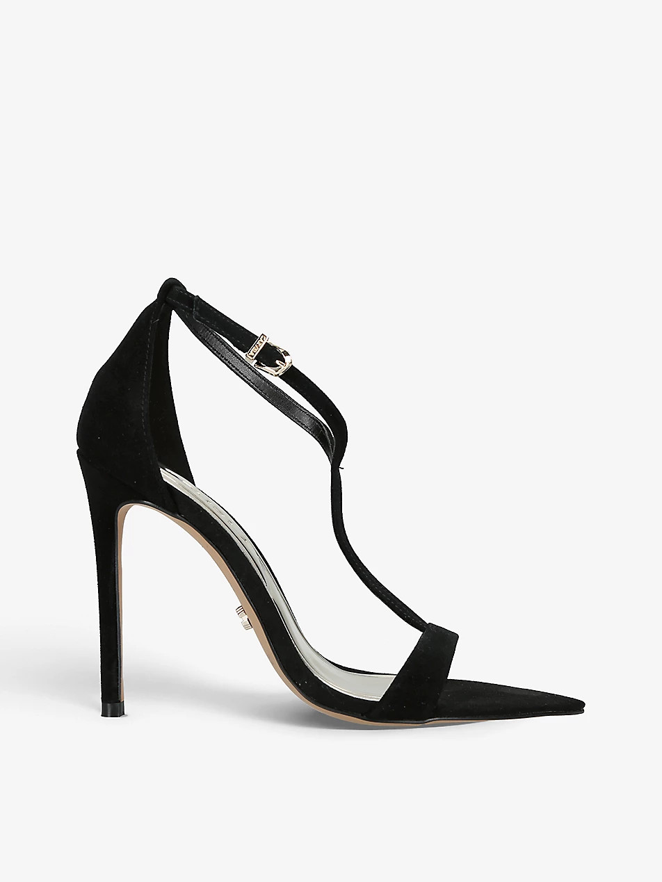 Vanity 110 pointed-toe stiletto suede sandals | Selfridges