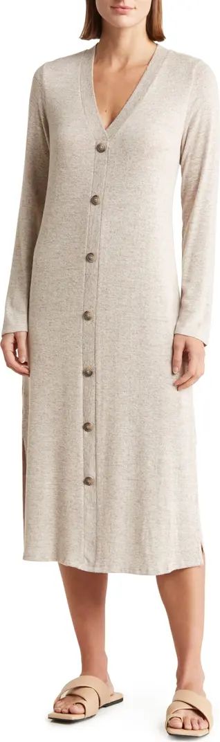 Long Sleeve Button-Up Sweater Dress | Nordstrom Rack