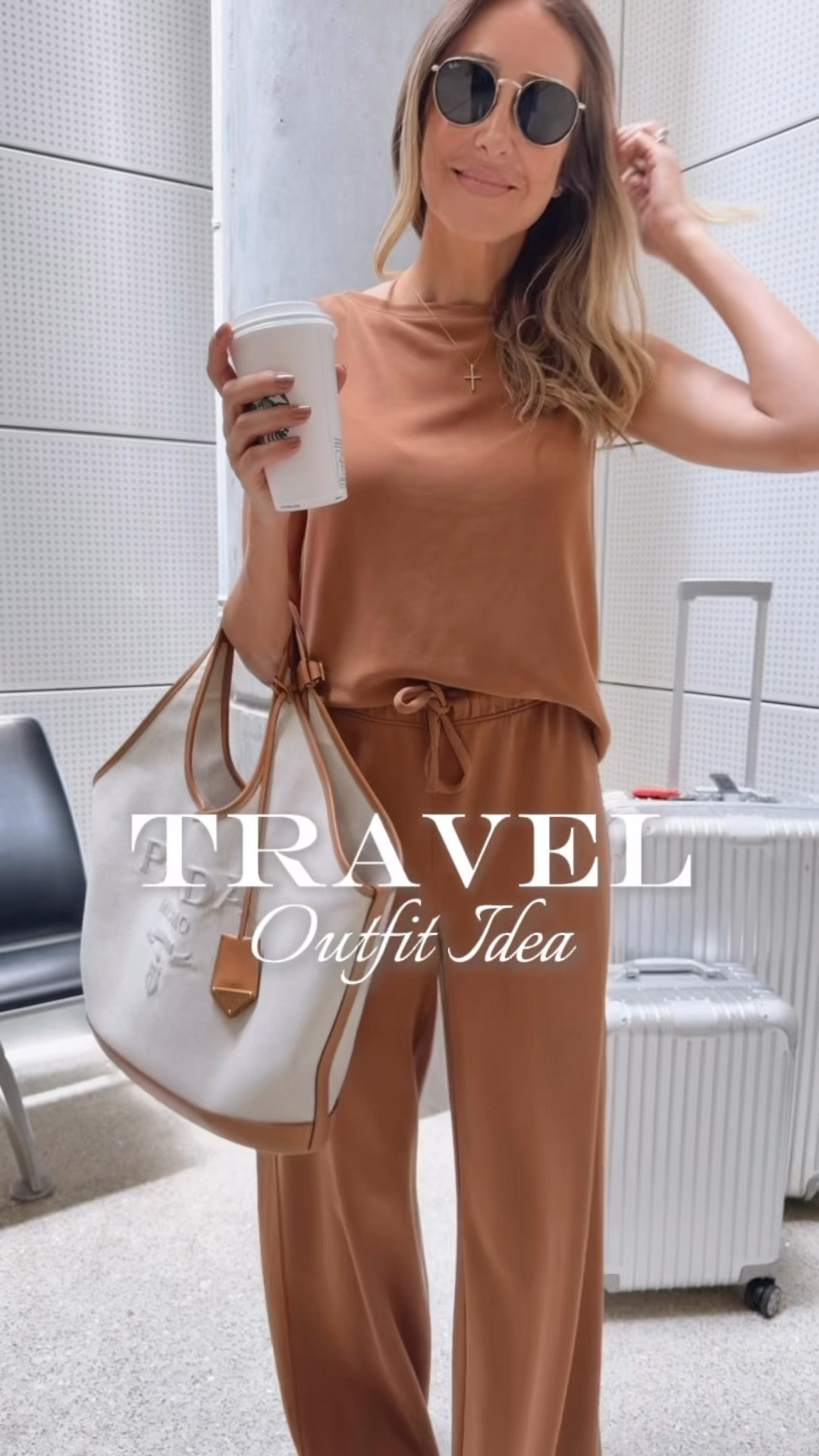 Travel outfit idea 
Elegant, comfortable, and ultra light set that is perfect for traveling, and this sneakers are super comfy, and easy to put it on. Everything fits true to size and I’m wearing size small
For Spanx use code ALINEXSPANX for 15% off first time buyer

#LTKU #LTKTravel #LTKootd