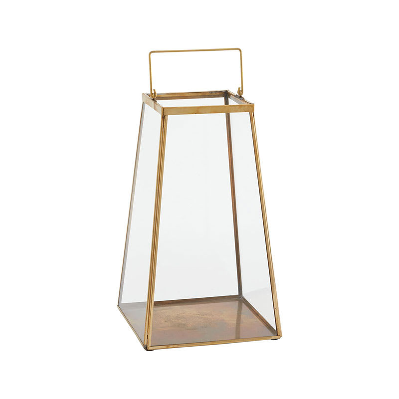 Modern Gold Lantern -  Gold, Small | The Company Store