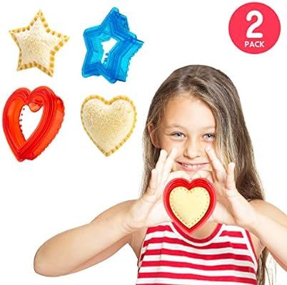 Sandwich Cutter and Sealer for Kids - Heart & Star Shape Decruster Sandwich Maker, 6 PCS (2 Sets) | Amazon (US)