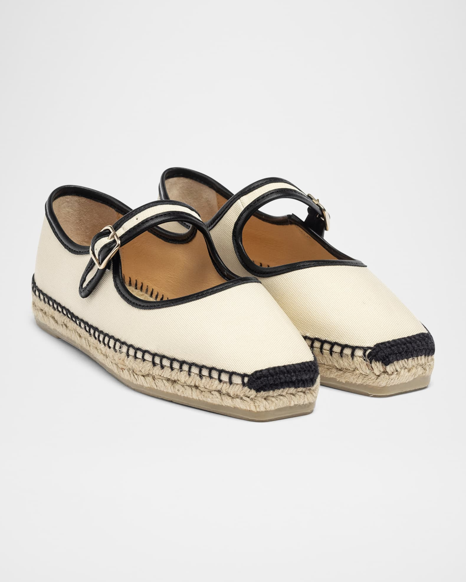 Padua Bicolor Canvas Mary Jane Espadrilles | Neiman Marcus