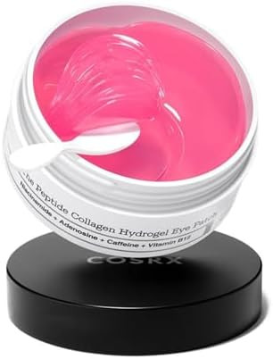 COSRX Pink Peptides Collagen Hydrogel Eye Patch for Puffy Eyes and Dark Circles, Under Eye Mask, ... | Amazon (US)