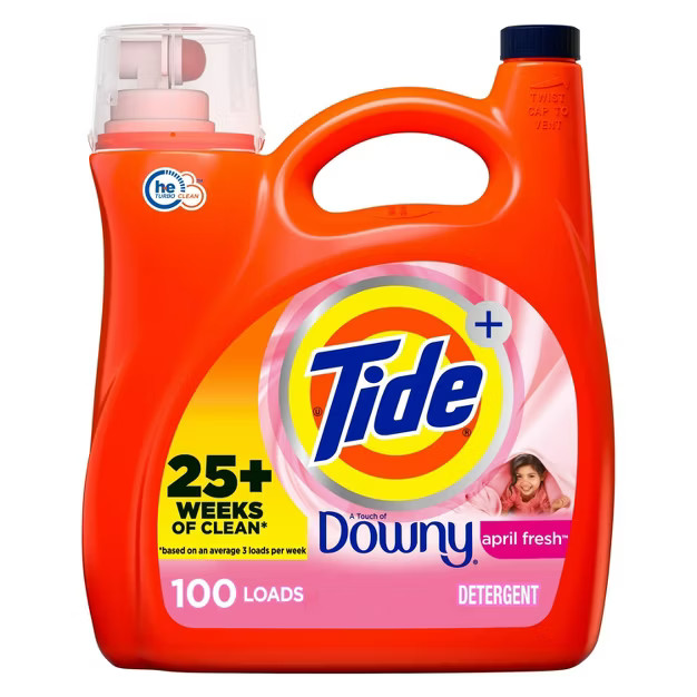 Tide Plus Downy High Efficiency Liquid Laundry Detergent - April Fresh | Target