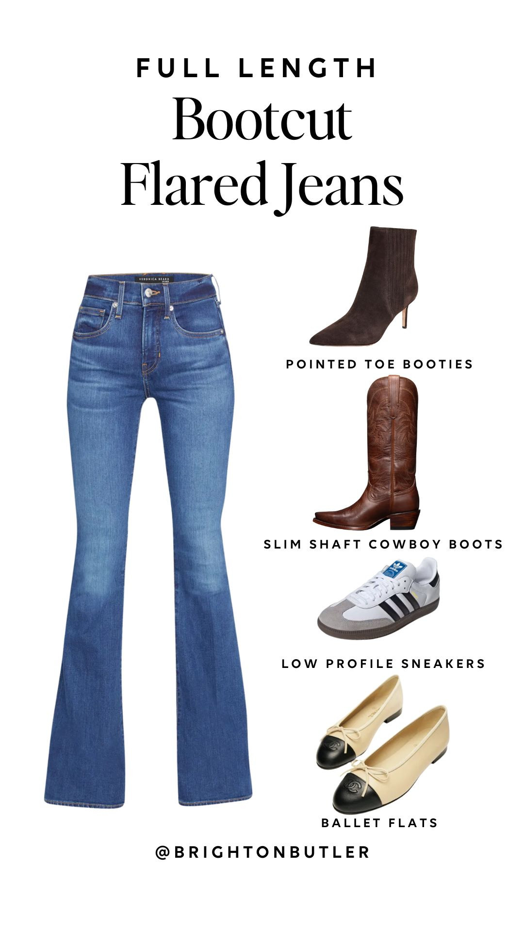 My favorite flared denim and which shoes I would wear with them! 