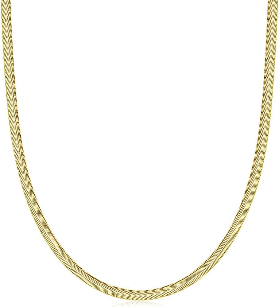 FRUMOS Dainty Layered Choker Necklace 18k gold Plated Y Pendant Necklace Multilayer Bar Disc Neck... | Amazon (US)