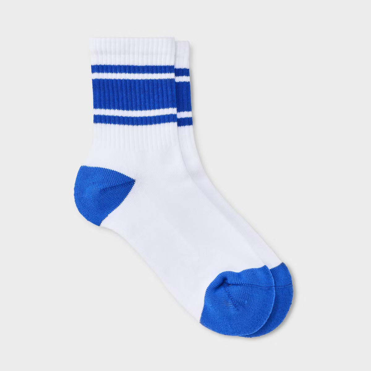 Women's Game Day Varsity Stripe Ribbed Cushioned Mid Crew Socks - Wild Fable™ | Target