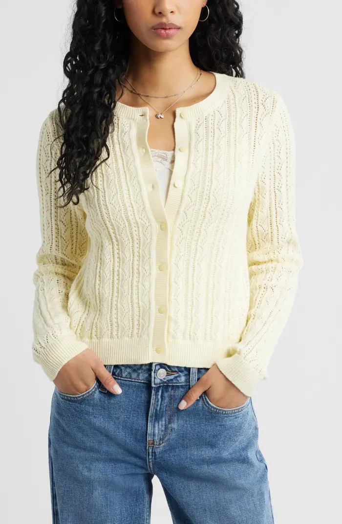 Pointelle Knit Cardigan | Nordstrom