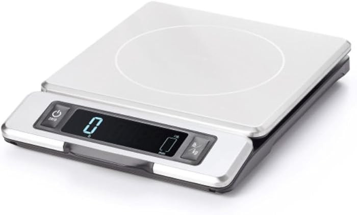 OXO Good Grips 11-Pound Stainless Steel Kitchen Scale with Pull-Out Display - Black | Amazon (US)