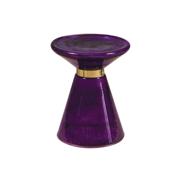 Purple Glass Side Table | Bed Bath & Beyond