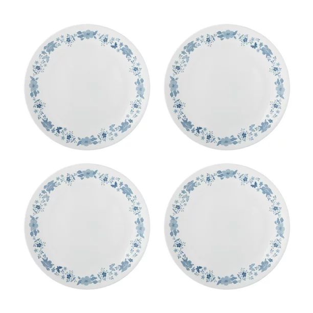 The Pioneer Woman by Corelle 4-Piece Dinner Plate Set , Evie, Blue - Walmart.com | Walmart (US)