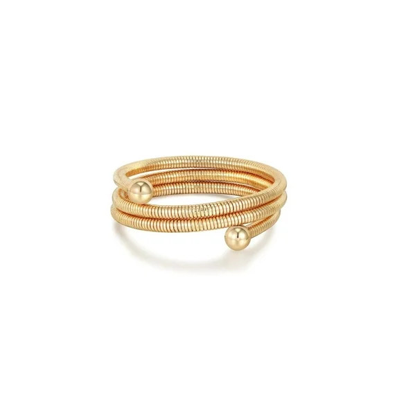 Ettika Gold Cuff. Bracelet for Women, Womens 18k Gold Plated Spring Band Cuff. Wrap Bracelet, Jew... | Walmart (US)