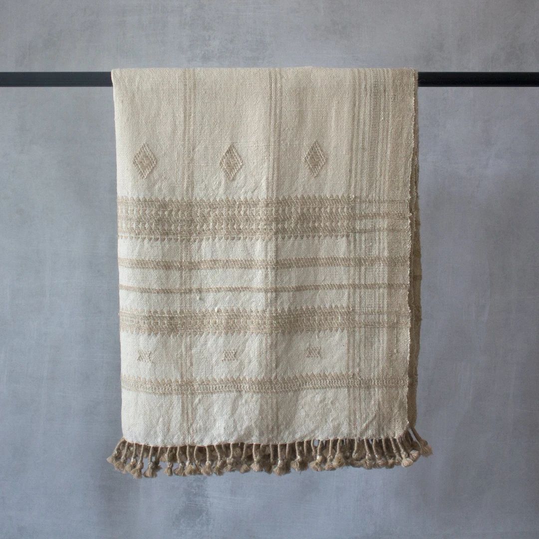 Vintage Indian Wool Throw Blanket Winter Indian Wool Shawl - Etsy | Etsy (US)