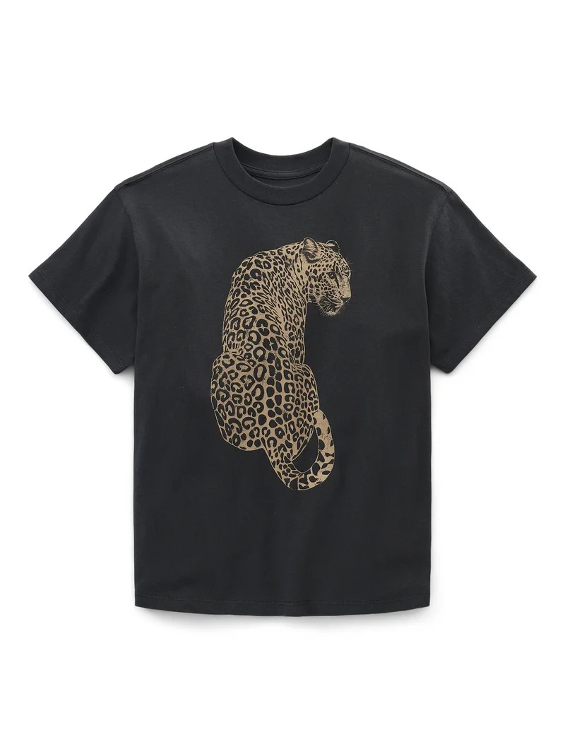 Weekend Academy Girls Short Sleeve Boxy Graphic T-Shirt, Sizes 4-18 - Walmart.com | Walmart (US)