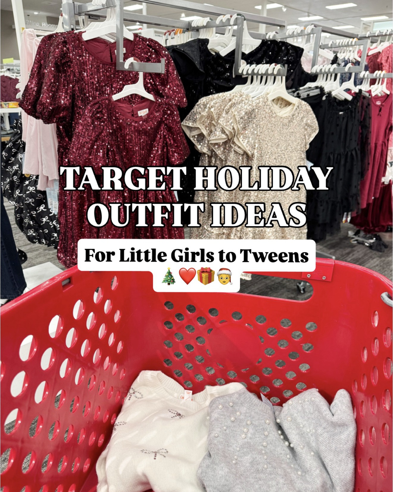 Target Holiday outfit ideas for little girls to tweens! 