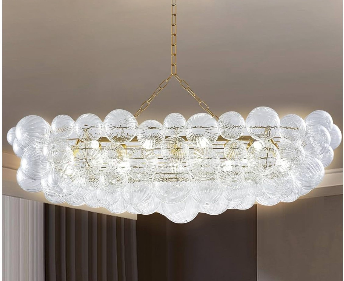 Visual Comfort Rectangle Bubble dupe ✨ LR1510 is the 51” rectangle 

#LTKHome