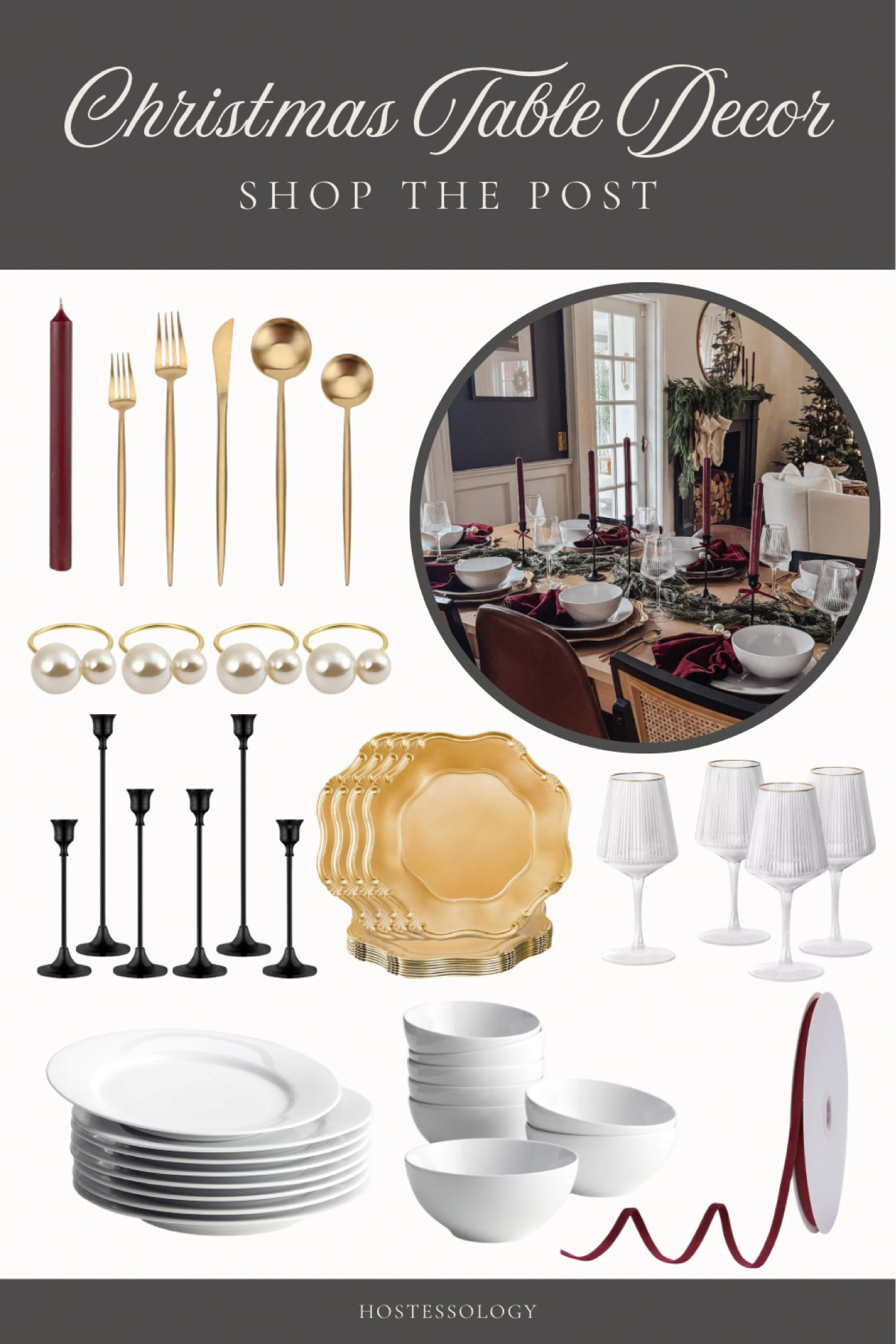 Vintage-inspired Christmas table decor with burgundy velvet napkins & bows 🌲

#LTKStyleTip #LTKHoliday #LTKHome