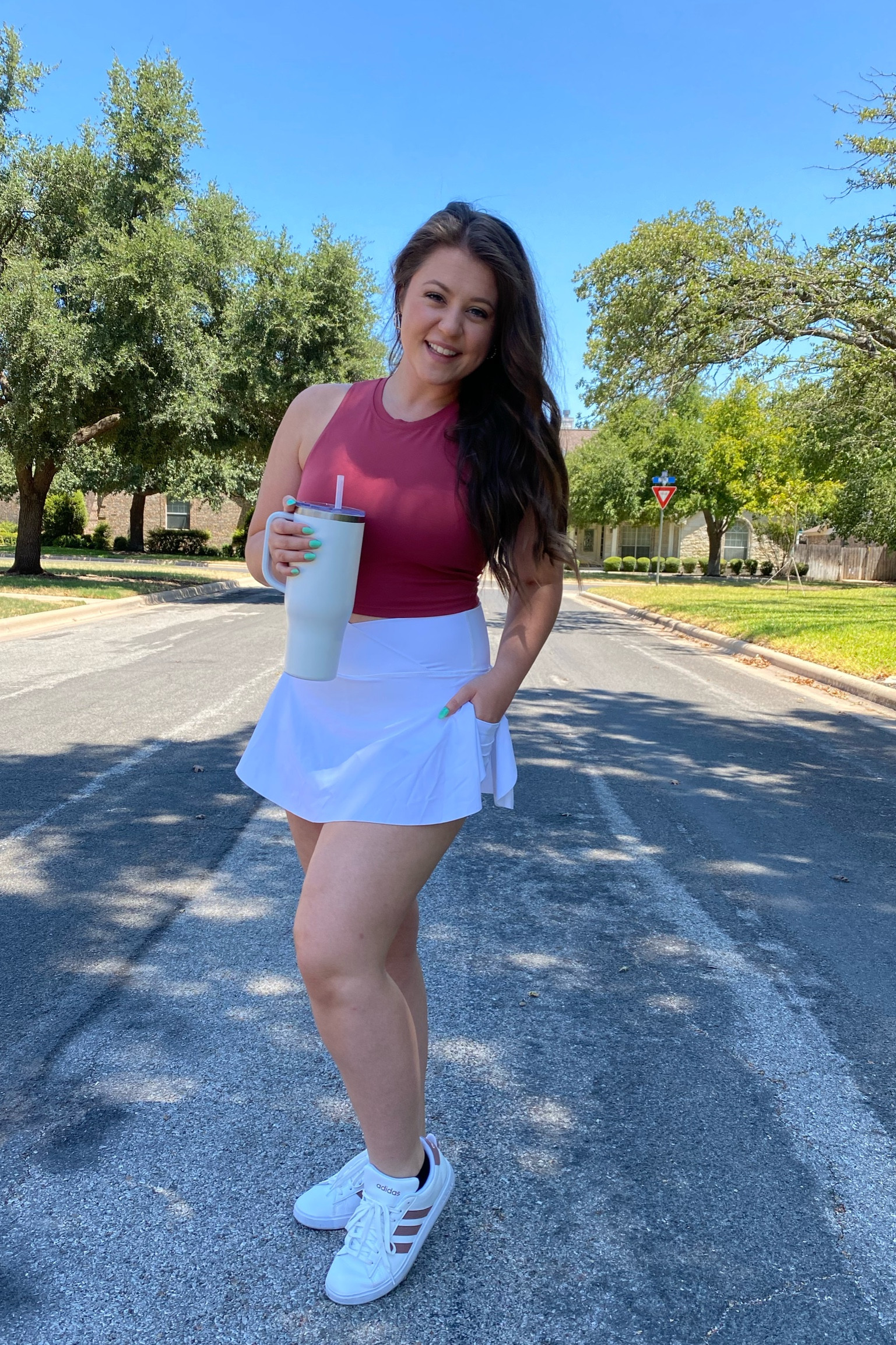 This top and can I have it in every color 😍 runs tts

This skort is so comfy but a little short in the back I’m wearing a medium but maybe sizing up would help 💁🏻‍♀️

Love these shoes and wear them with just about anything! They are a great staple! And run tts 👏🏼

#LTKunder50 #LTKfitness #LTKmidsize