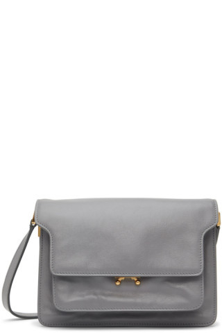 Gray Medium Soft Trunk Shoulder Bag | SSENSE