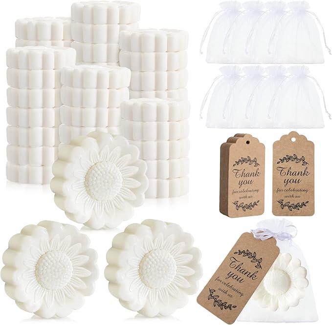 48 Set Sunflower Style Mini Soap for Wedding Party Favors Bridal Shower Baby Shower Guests Gifts ... | Amazon (US)