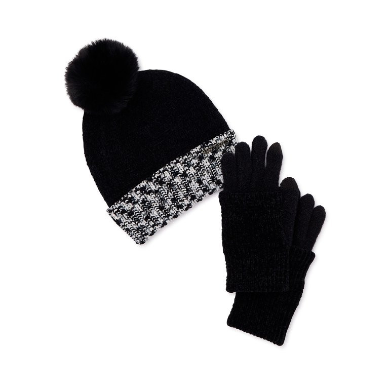Madden NYC Women's Chenille Beanie and Cuffed Gloves, 2-Piece Gift Set | Walmart (US)