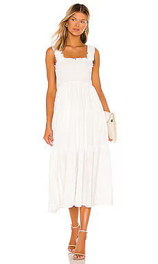 MAJORELLE Kimmie Midi Dress in Natural from Revolve.com | Revolve Clothing (Global)