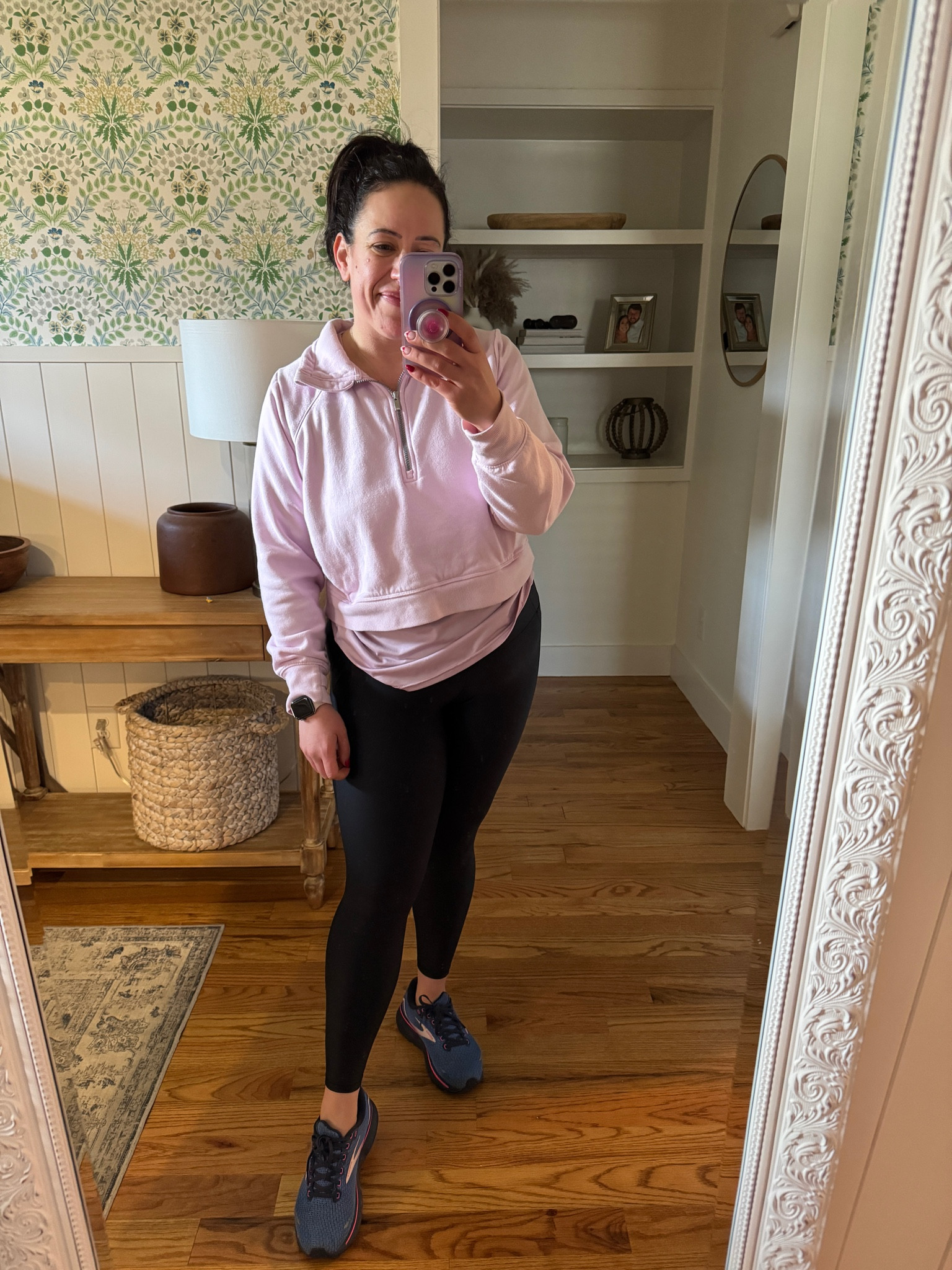 My favorite walking/workout leggings! Wearing size large..size medium in pullover! Brooks running shoes are true to size.


#LTKMidsize #LTKActive #LTKFitness