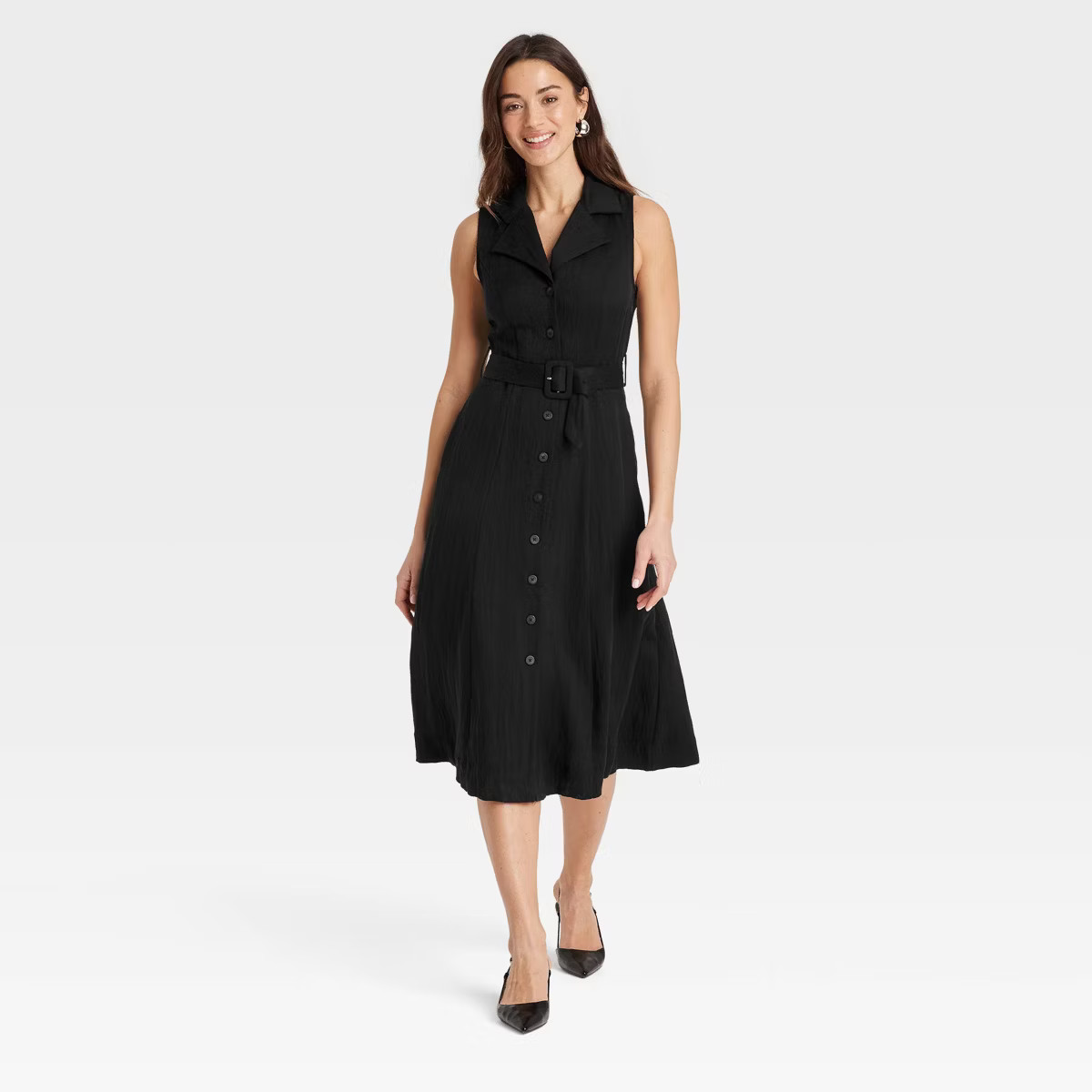 Women's Tie-Waist Midi Shirtdress - A New Day™ | Target