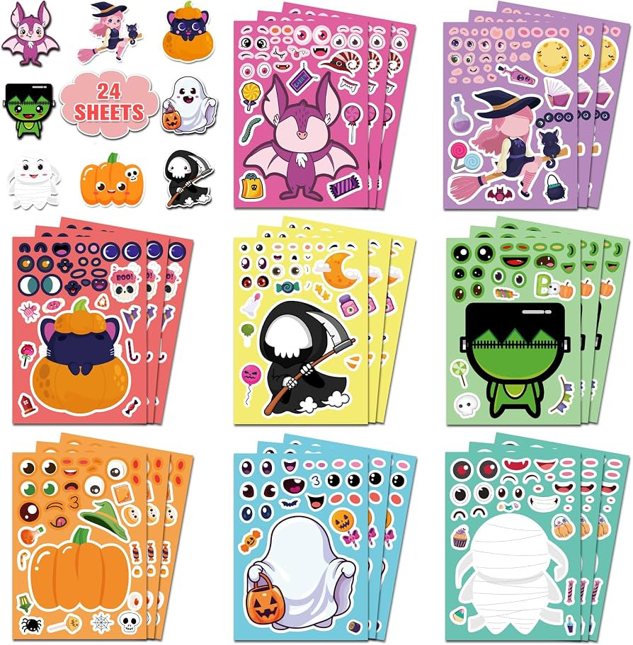Halloween Party Favors,Halloween Stickers,DIY Crafts Stickers for Kids | Amazon (US)