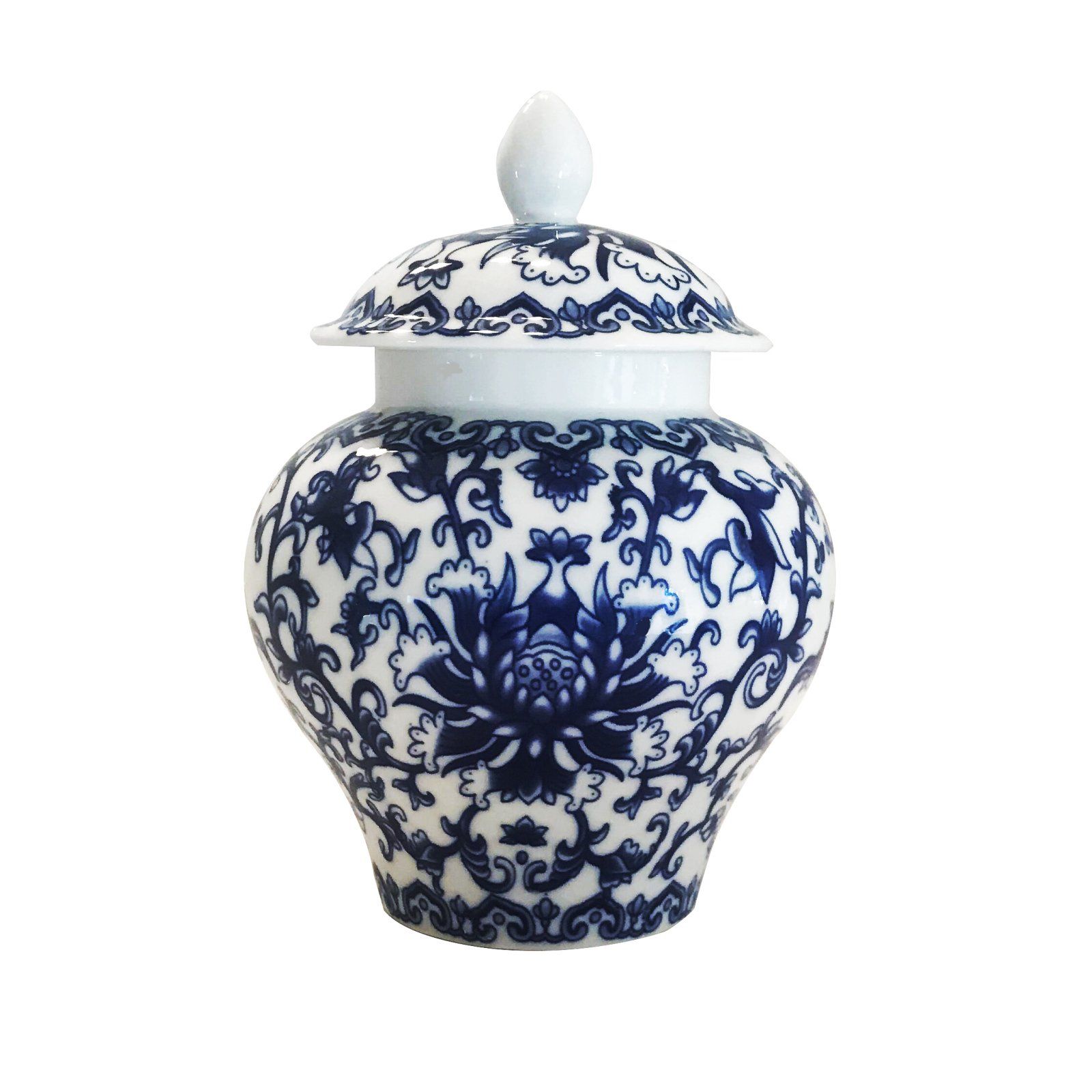 Ancient Blue and White Porcelain Helmet-shaped Temple Jar 2 sizes available, Small size | Walmart (US)