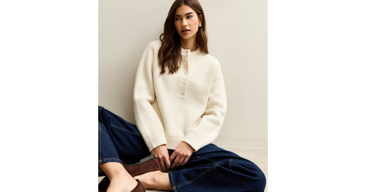 Cream Midweight Knit Jumper | New Look | New Look (UK)