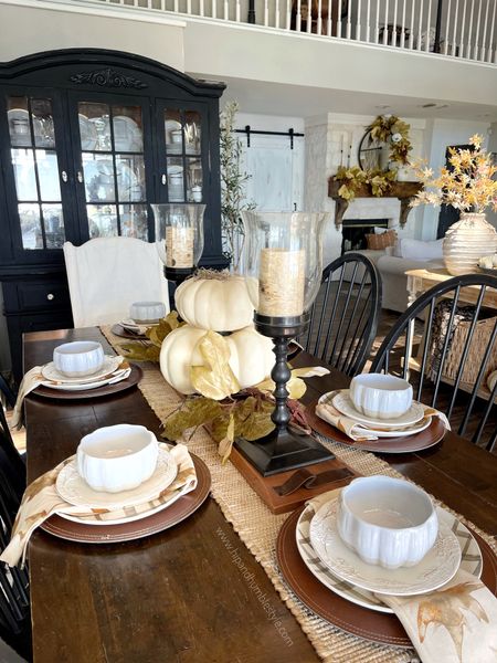 Fall tablescape inspiration- fall table decor, fall centerpiece , fall dishes, pumpkins, table decor 

#LTKhome #LTKSeasonal #LTKHoliday