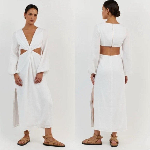 DISSH Tina Twist White Maxi Dress | Poshmark