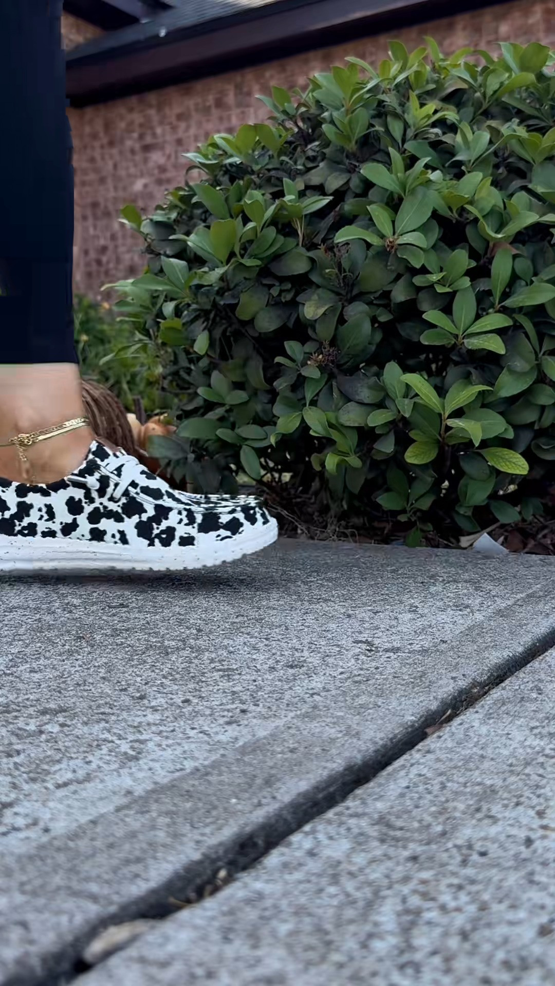 Hey Dude cow print Wendy’s were an immediate yes 🖤🐄 #heydude #heydudewendys #heydudeshoes #ad 

 #LTKootd #LTKWorkwear #LTKTravel