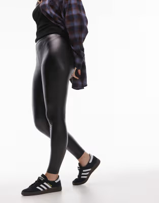 Topshop Hourglass - Legging en similicuir - Noir | ASOS (Global)