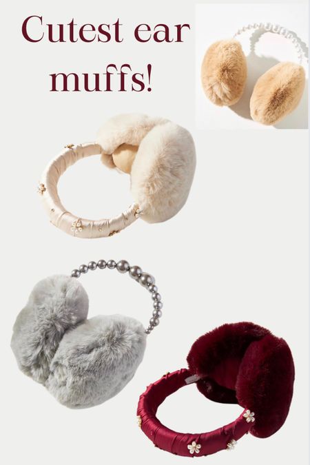 CUTEST earmuffs!!! Embellished ear muffs, velvet earmuffs, pearl ear muffs 

#LTKGiftGuide #LTKCyberWeek #LTKHoliday