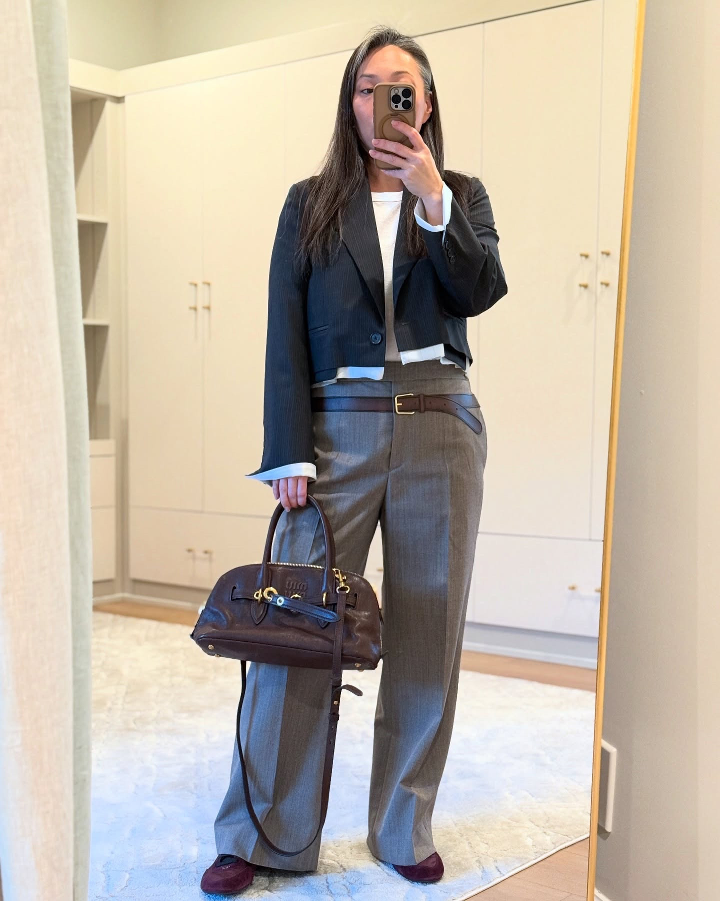 FUPA support. 

Jacket @wear4.official 
Tee @ragandbone 
Pants and sneakers @prada 
Bag @miumiu 

Links in bio 👍🏻

#prada #miumiu #ootd #luxuryfashion