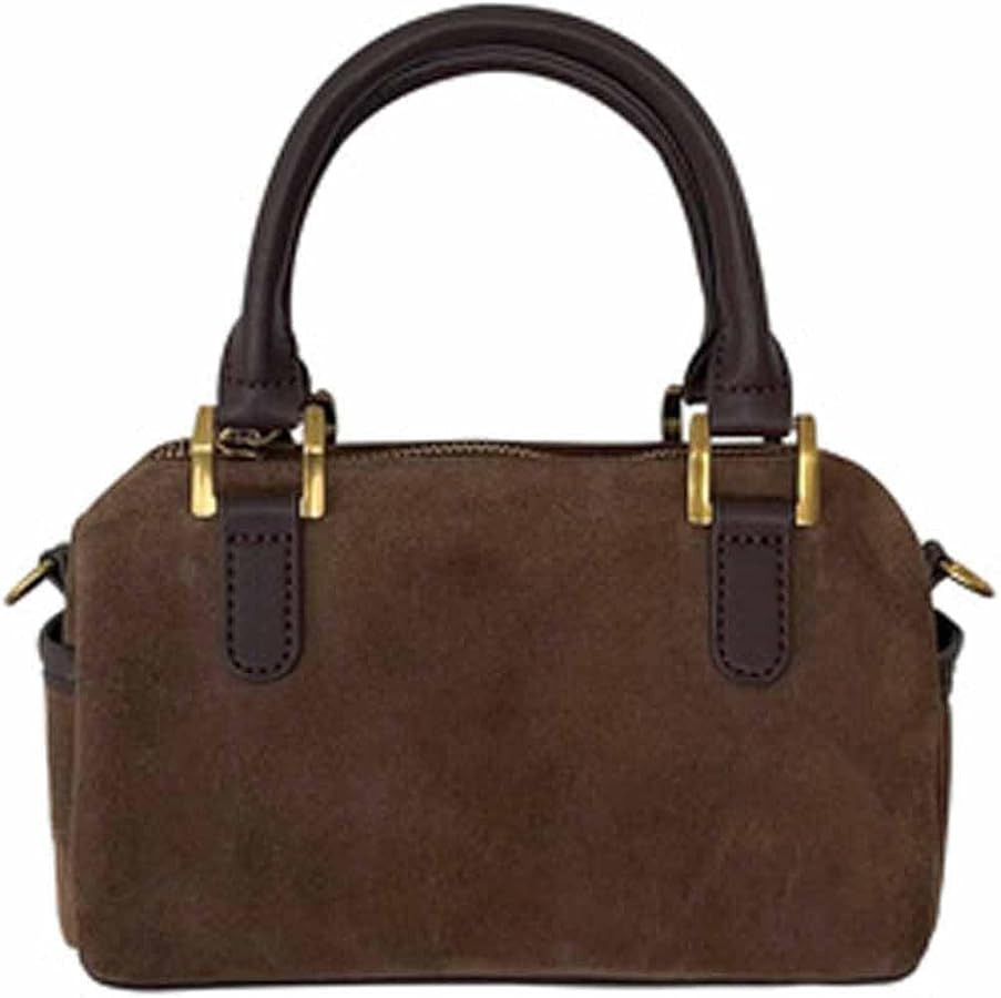 Women's Sued Soft Leather Purse Trendy Tote Bag Top Handle Bag Retro Vintage Small Shoulder Satch... | Amazon (US)