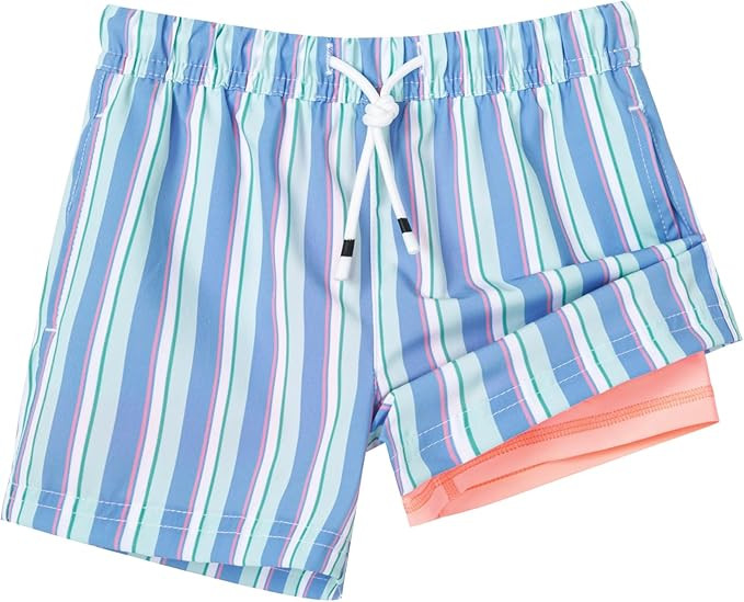 SURF CUZ Boys Swim Trunks with Boxer Brief Liner 2 in 1 Toddler Stretch Swimsuit Shorts Quick Dry... | Amazon (US)