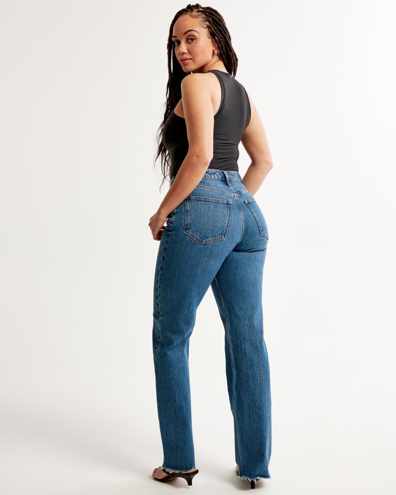 Curve Love High Rise 90s Relaxed Jean | Abercrombie & Fitch (US)