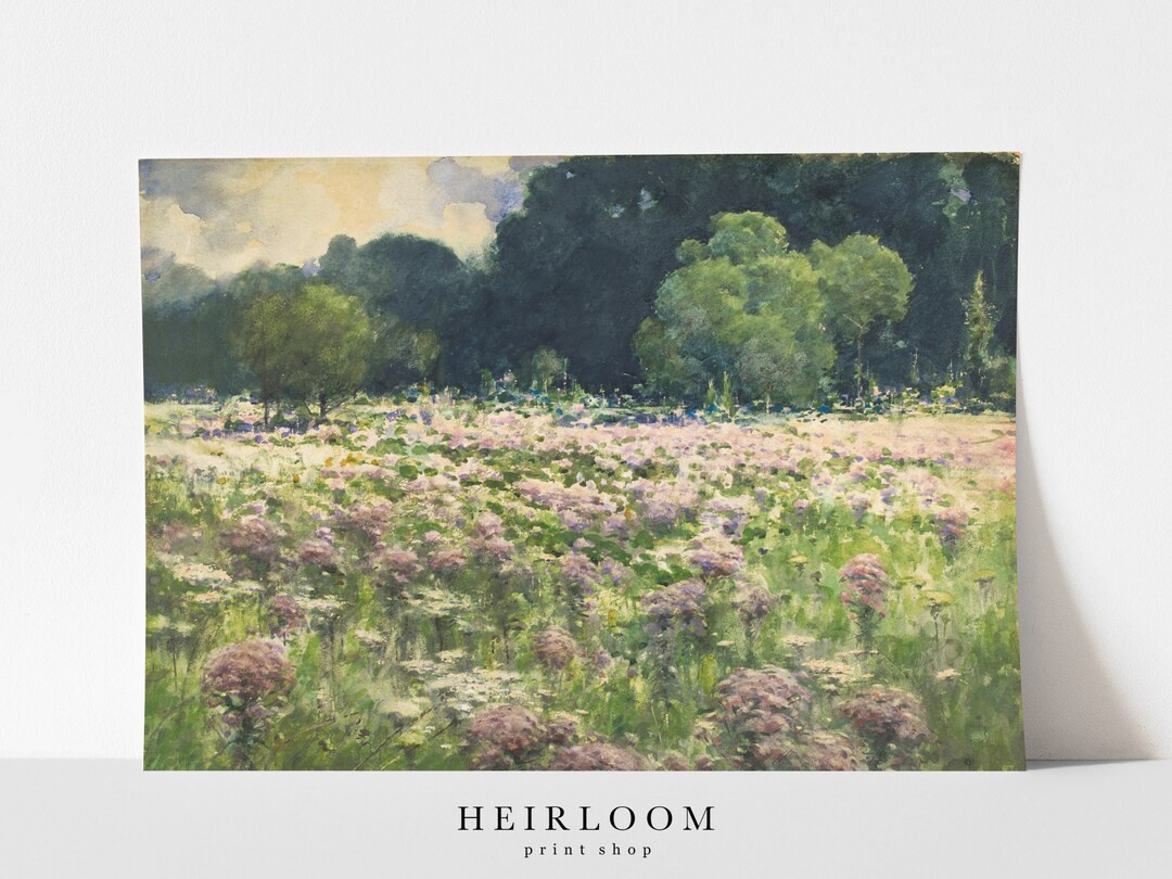 Flower Painting | Floral Painting | Nursery Wall Art | FINE ART PRINTS | Vintage Painting | Purpl... | Etsy (US)