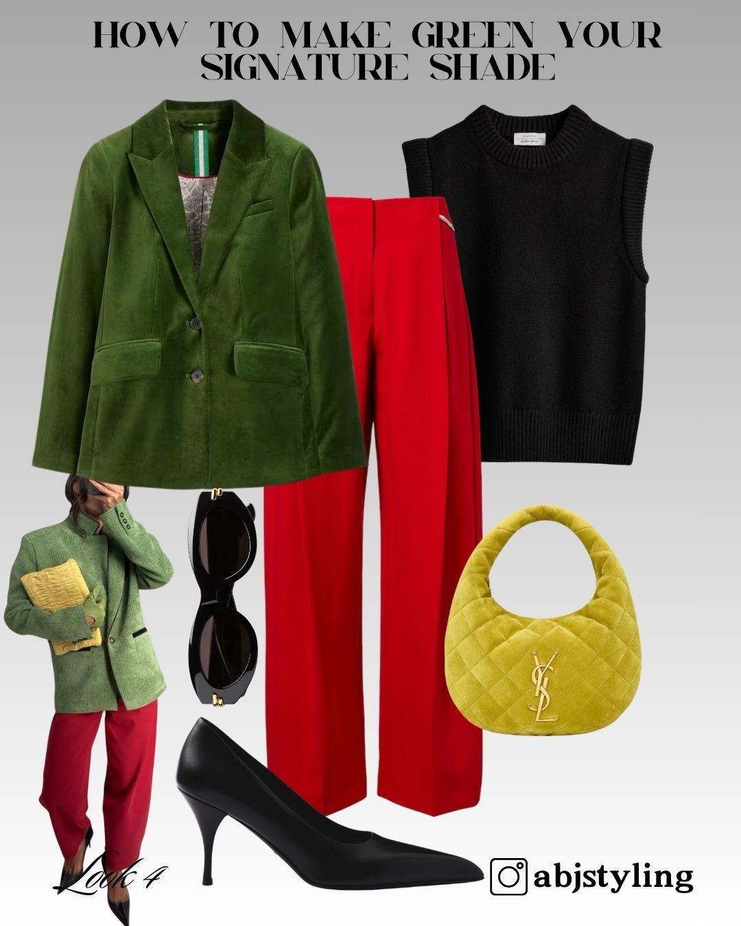 A bold yet polished way to wear green — festive without being literal.
Styling Tip: Keep the top neutral (black or cream) to let the colour pairing breathe.

#LTKxHarveyNichols #LTKuk #LTKstyletip