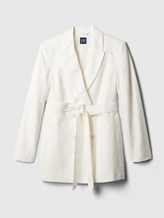 Linen-Cotton Belted Blazer | Gap (US)